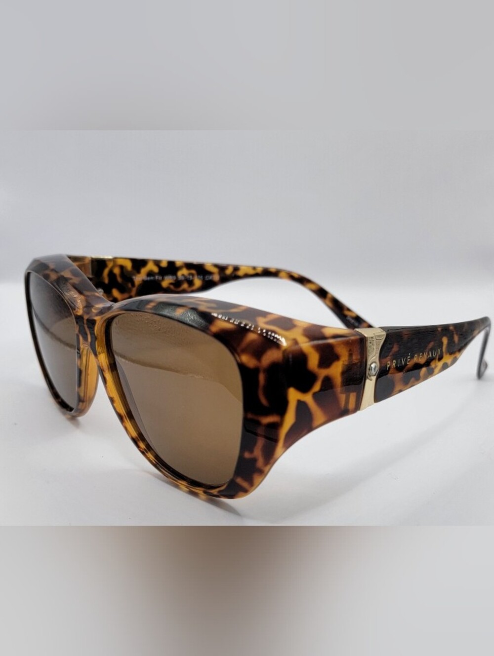Privé Revaux The Gem Fitover Oval Tortoise Polarized Sunglasses 59-13-135
